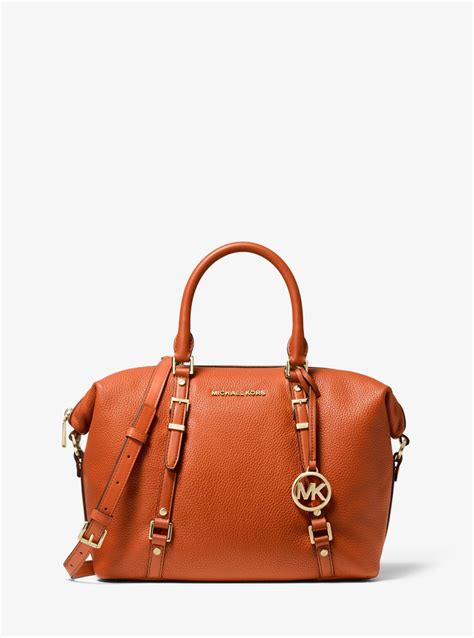 michael kors bedford legacy medium pebbled leather convertible satchel